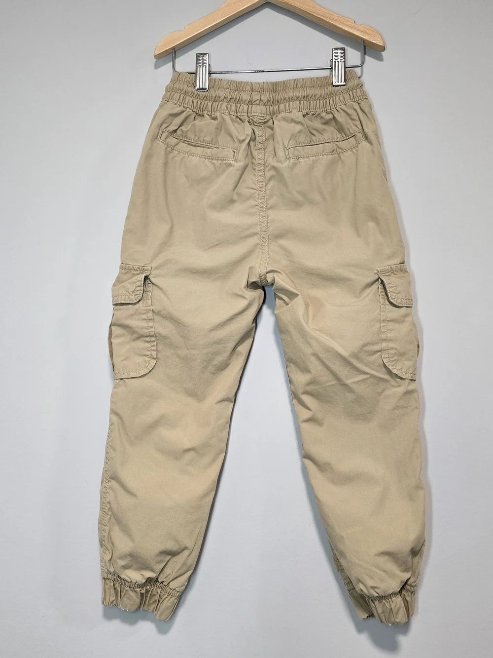 GAP Kid's Cargo Lined Pants in Khaki Tan Pull On, Drawstring, Warm